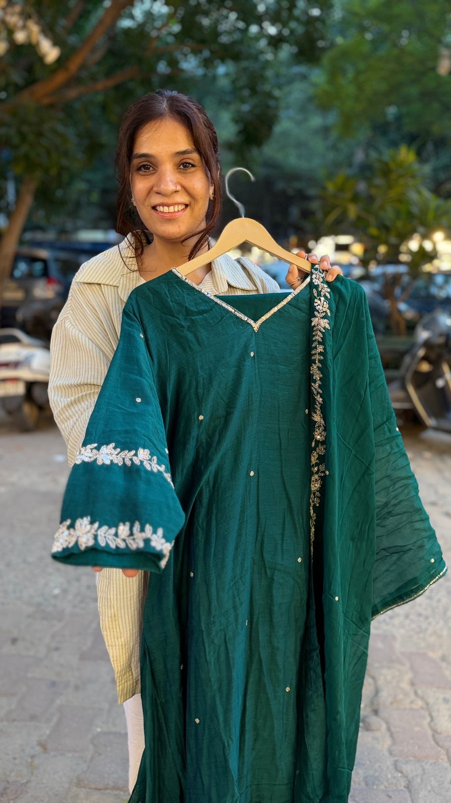 Starlit Grace Mul Chanderi