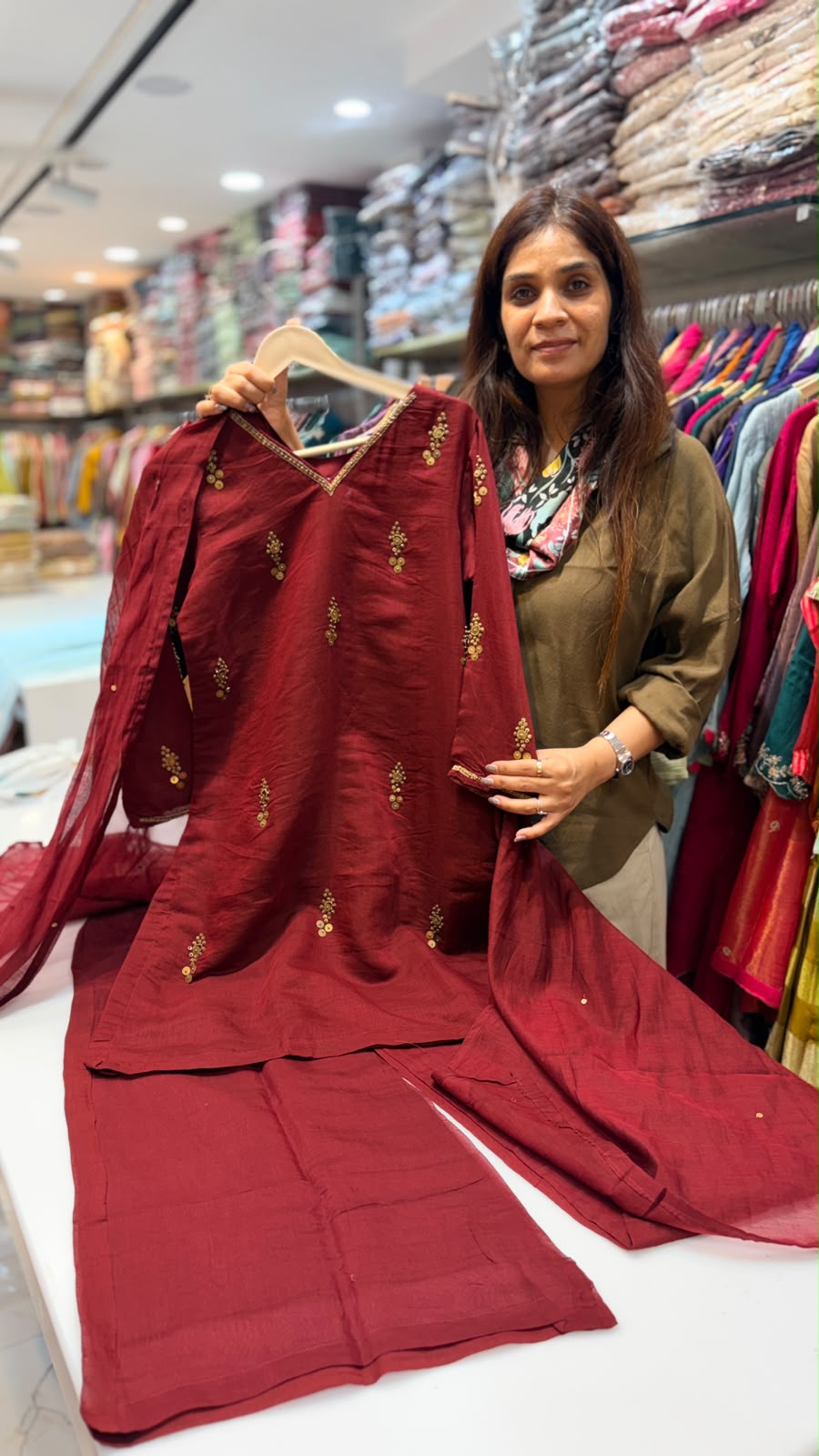 The Luxe Divide – Mul Chanderi Divider Set ⭐