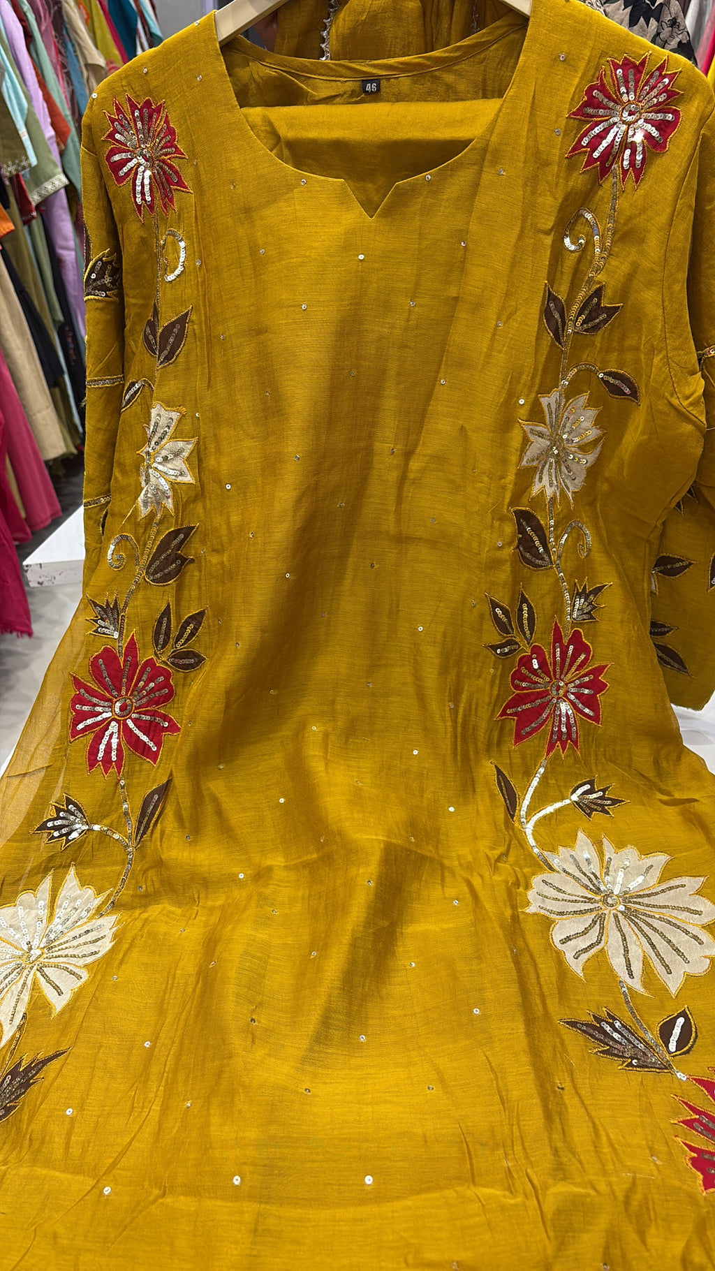 The Botanical Borderline – Mul Chanderi Suit Set