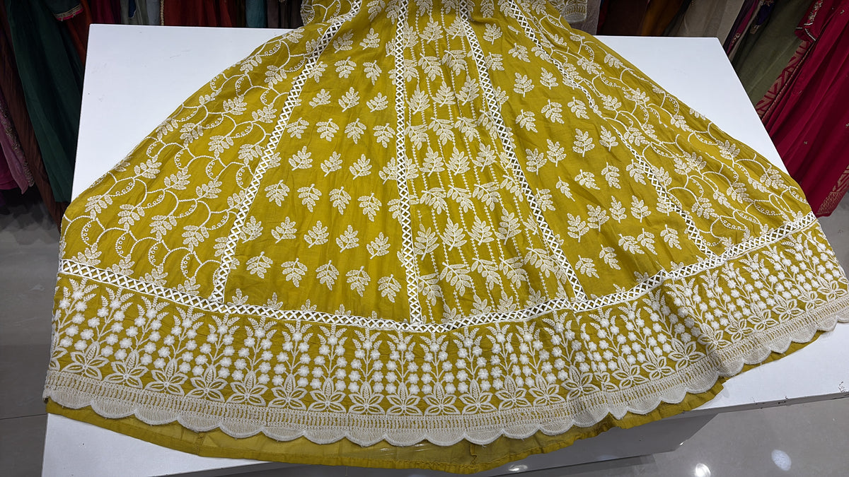 Sunlight blush – Chikankari Anarkali