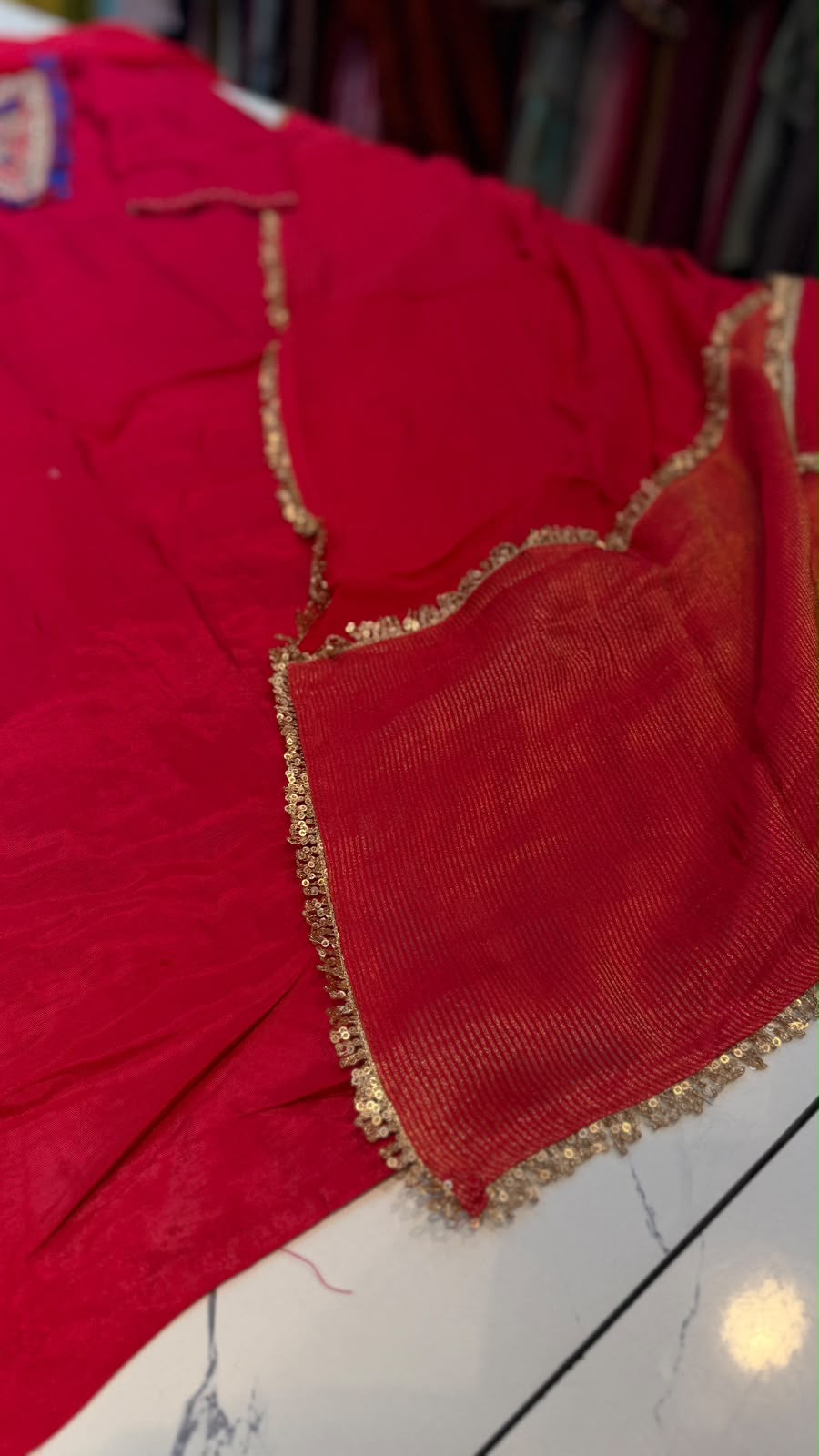 The Colour Contrast Affair – Embroidered Festive Suit Set