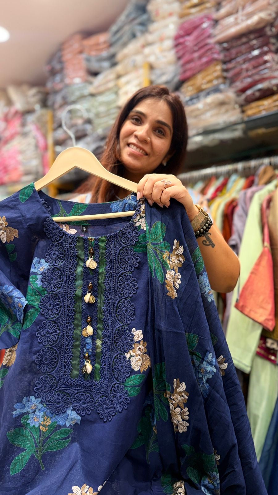 Midnight Garden Trio Karachi Style Suit Set