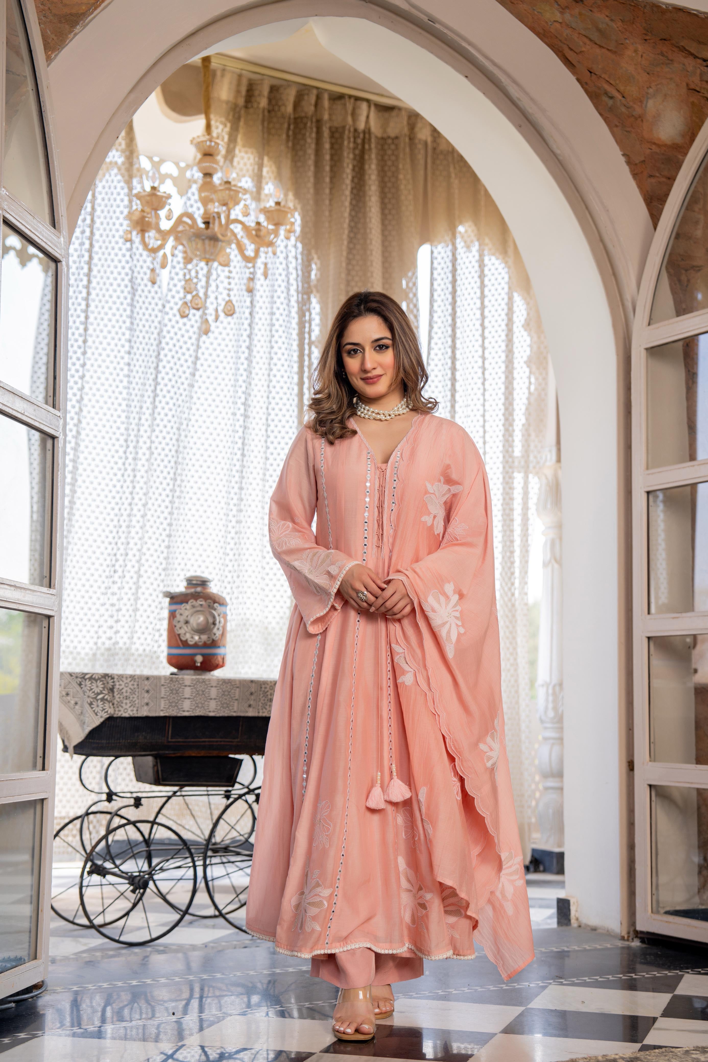 Peach Haze Muse—Mul Chanderi