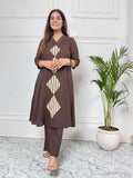 Cocoa Charm Cotton Kurta Set