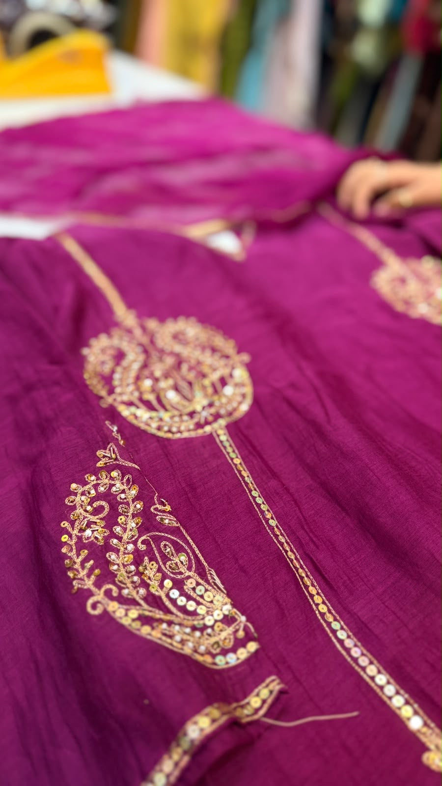 Paisley After Dark – Mul Chanderi Suit Set ✨