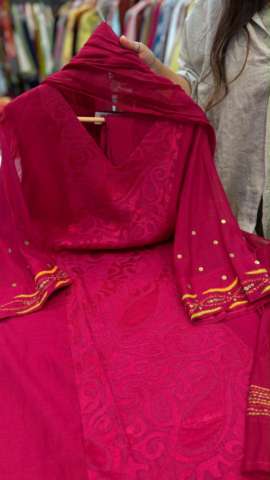 The Colour Kept a Secret – Textured Mul Chanderi