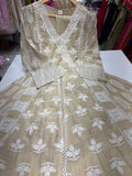 A Fine Balance of Ivory – Chikankari Beige Anarkali ⭐