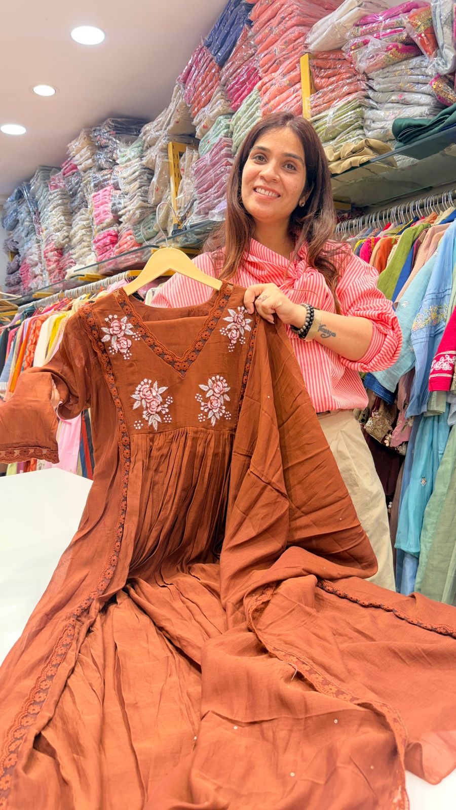 Rosé Thread Mul Chanderi Series