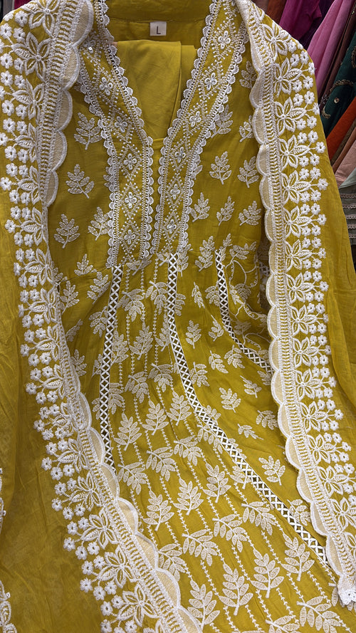 Sunlight blush – Chikankari Anarkali