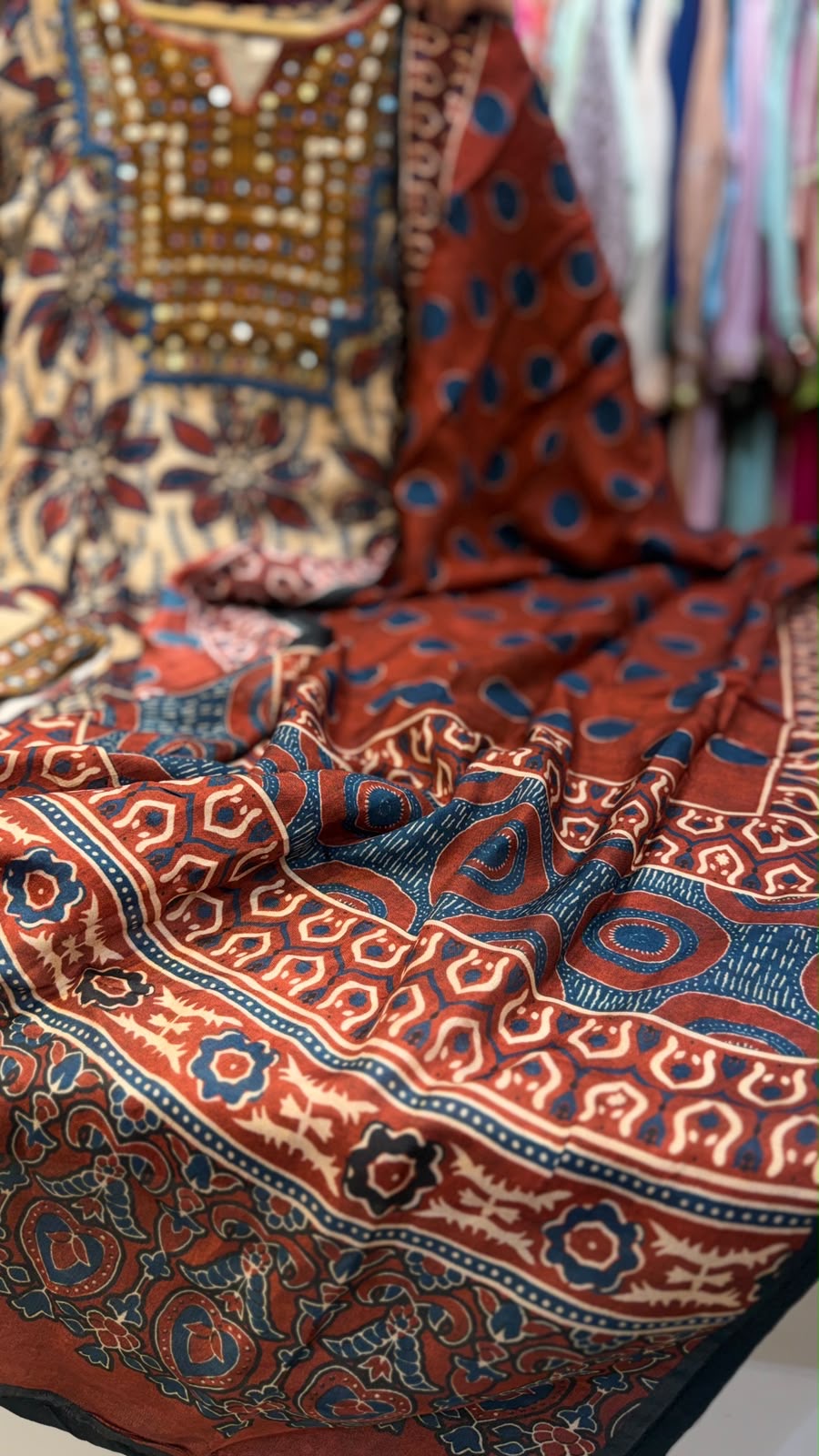 Nomad Heirloom – Mirrorwork Kalamkari Suit Set