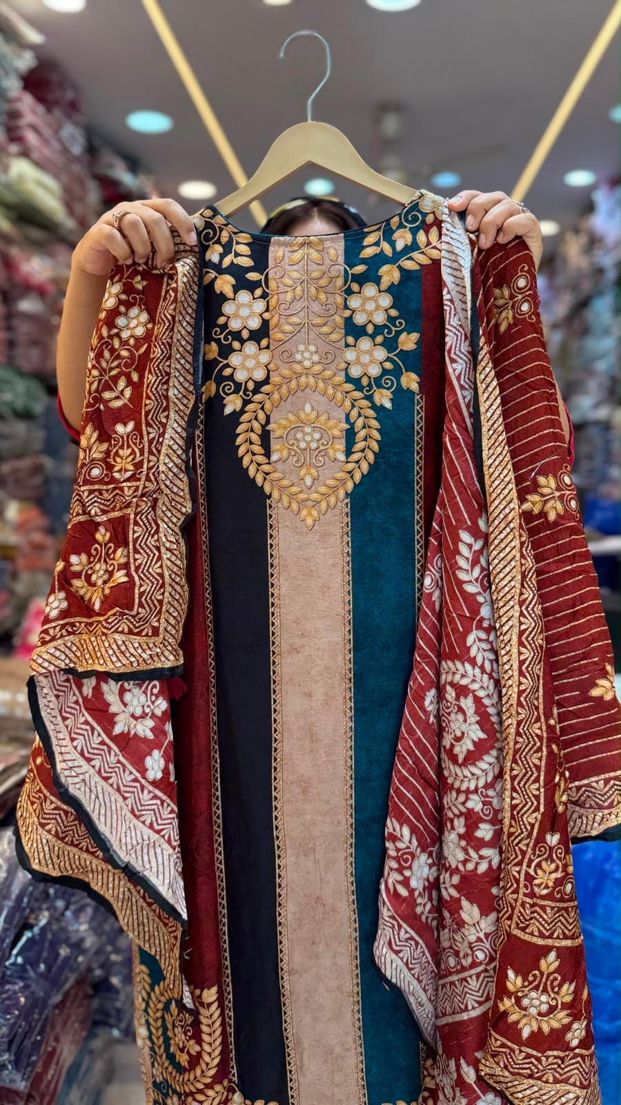 The Heirloom Stripe – Embellished muslin silk