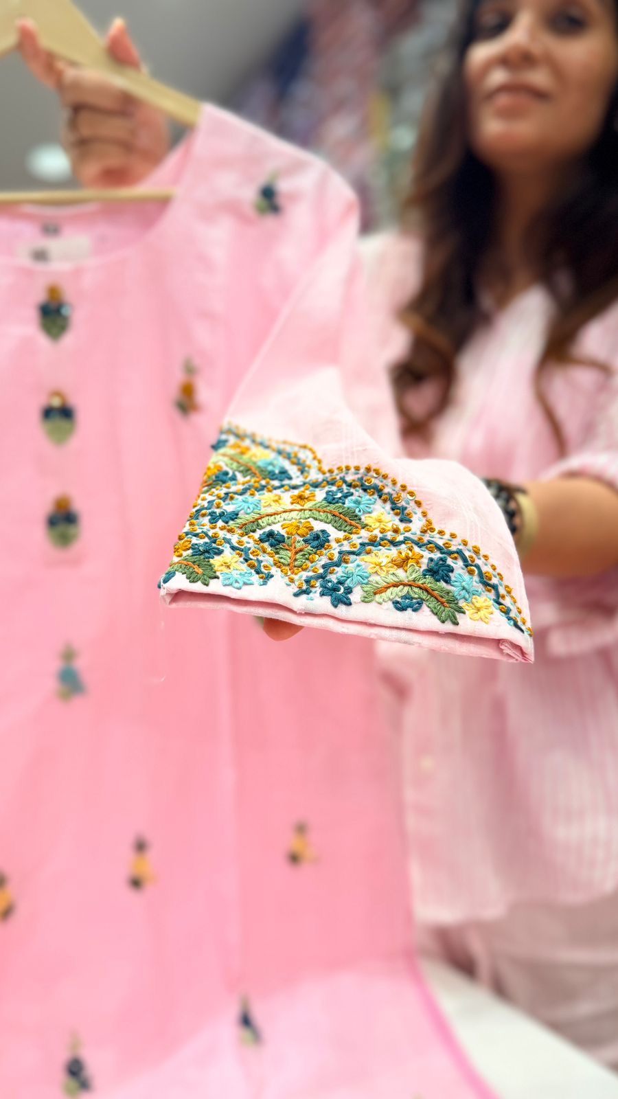 Embroidered Pastels Story
