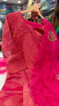 The Lurex Glow Affair – Mul Chanderi Suit Set