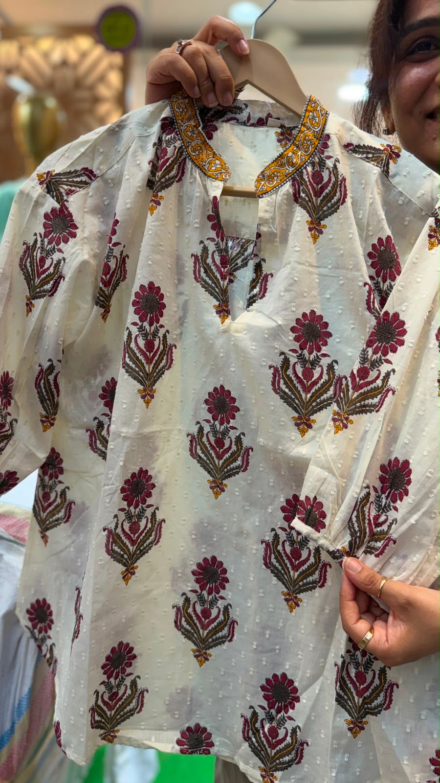Marigold Muse Block Print Shirt