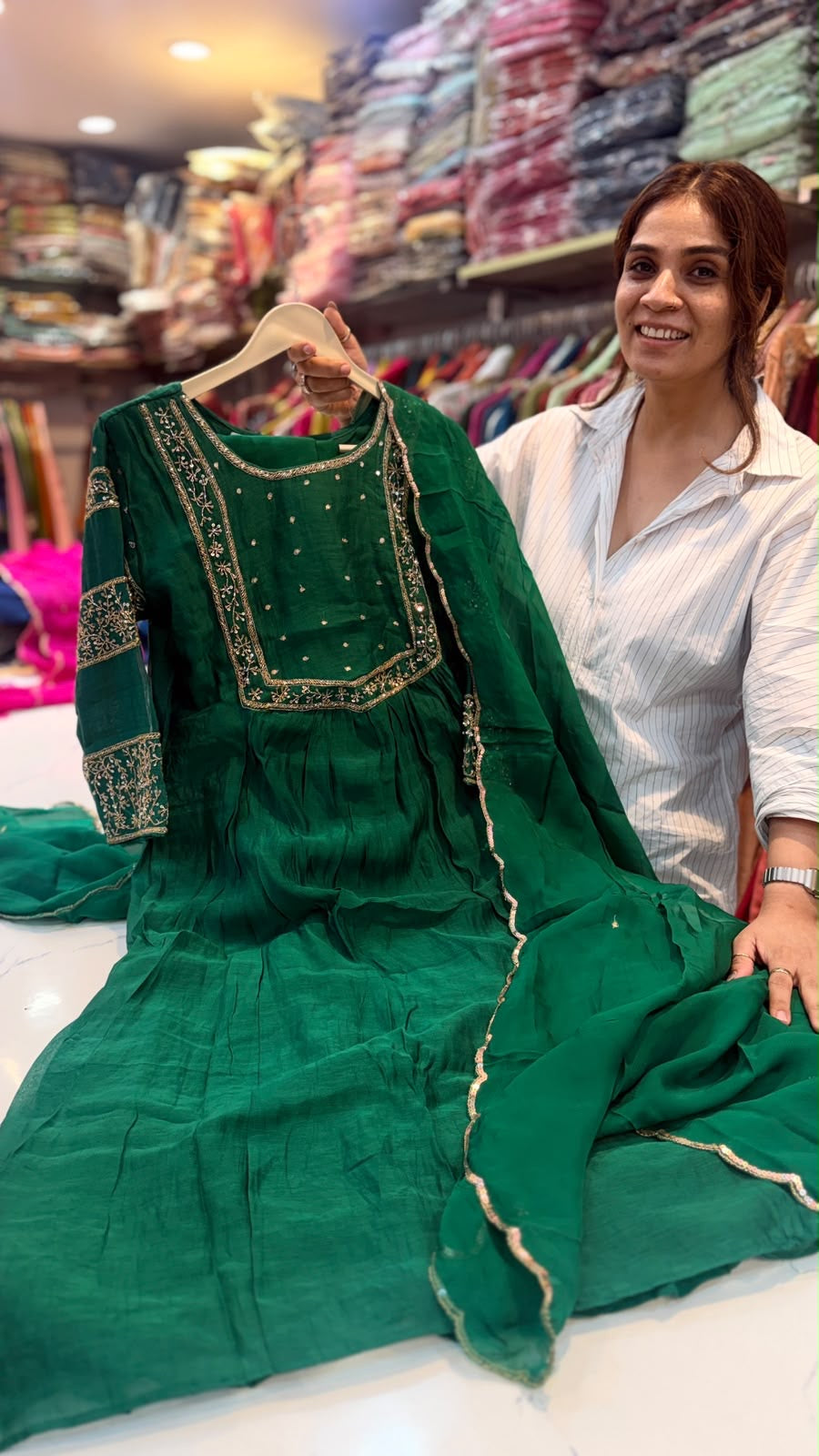 The Golden Affair – Mul Chanderi Suit Set