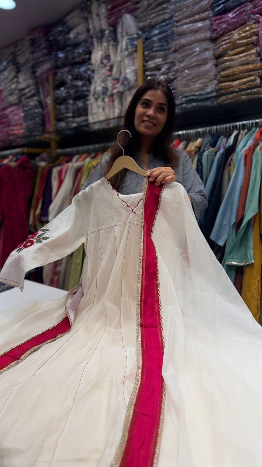 Ivory Radiance Mul Chanderi Suit Set