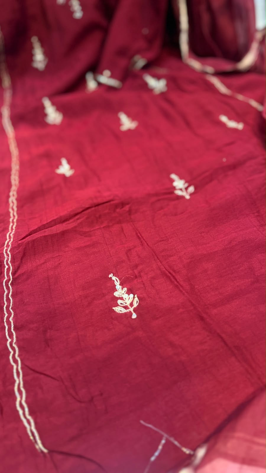 A Touch of Gilded Romance – Embroidered Festive Suit Set