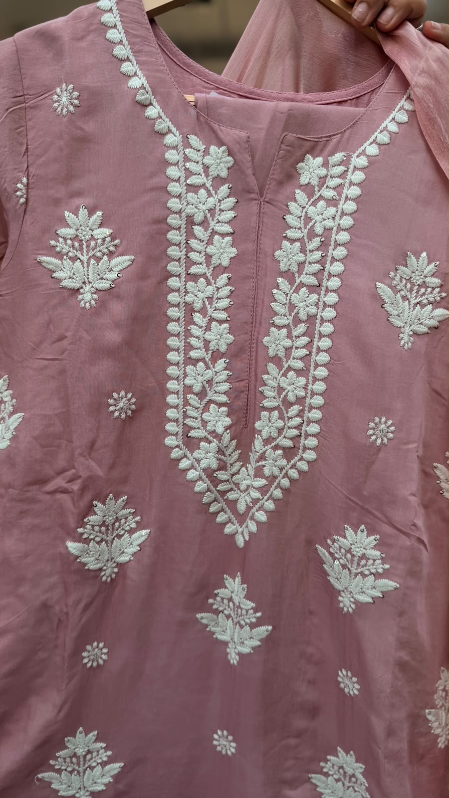The Art of Soft Elegance – Pure Masleen Embroidered Suit Set