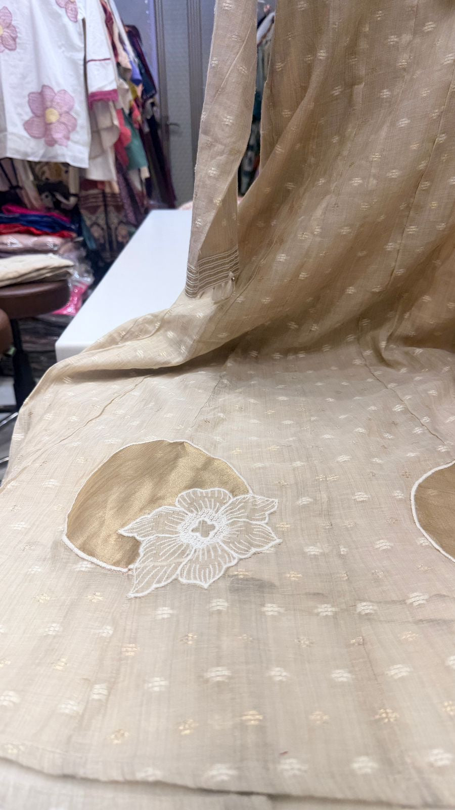 Camilla Jamdani Mul Chanderi Suit Set