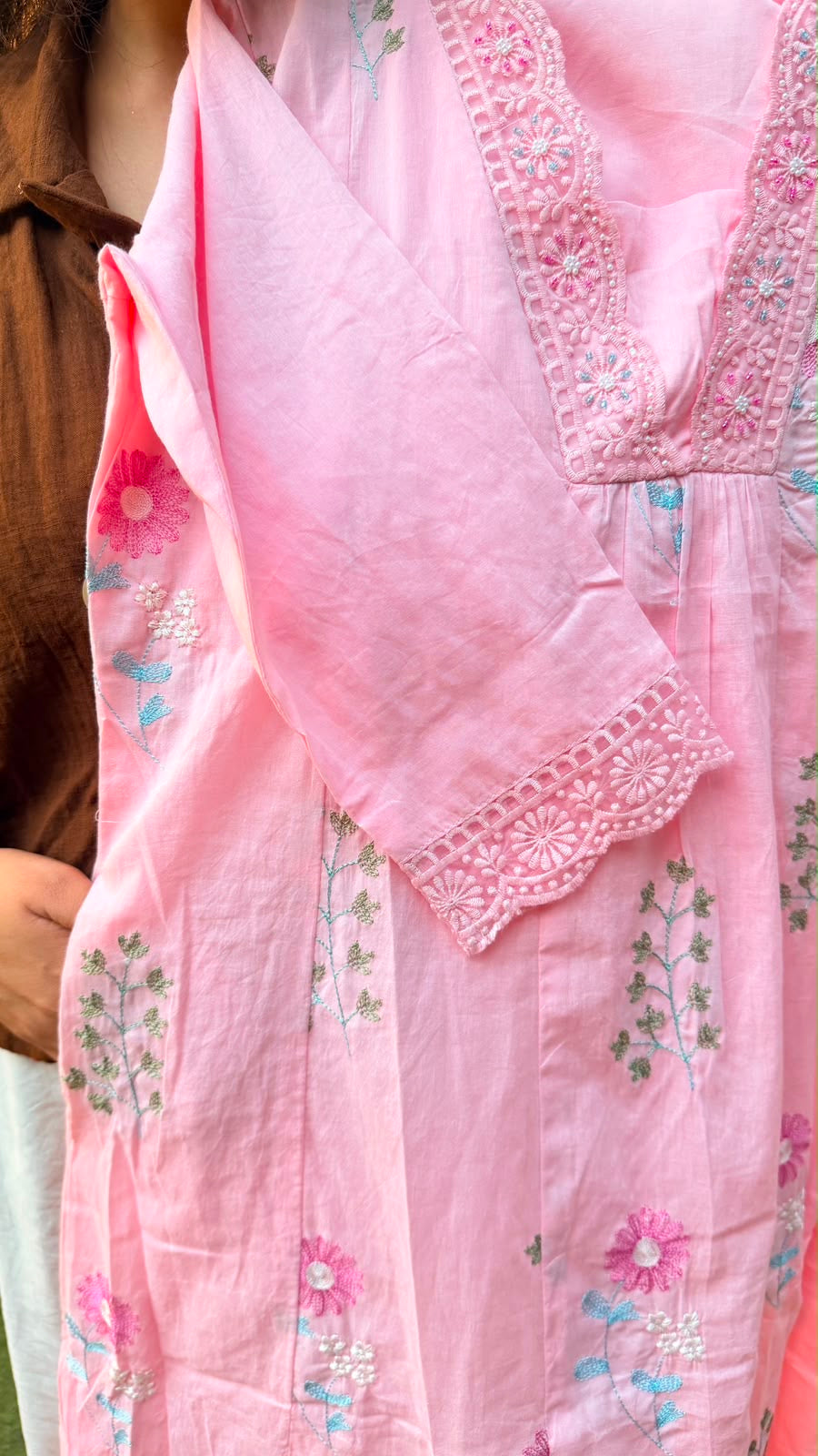 Sunlit Blossom Mul Cotton Kurta Pant
