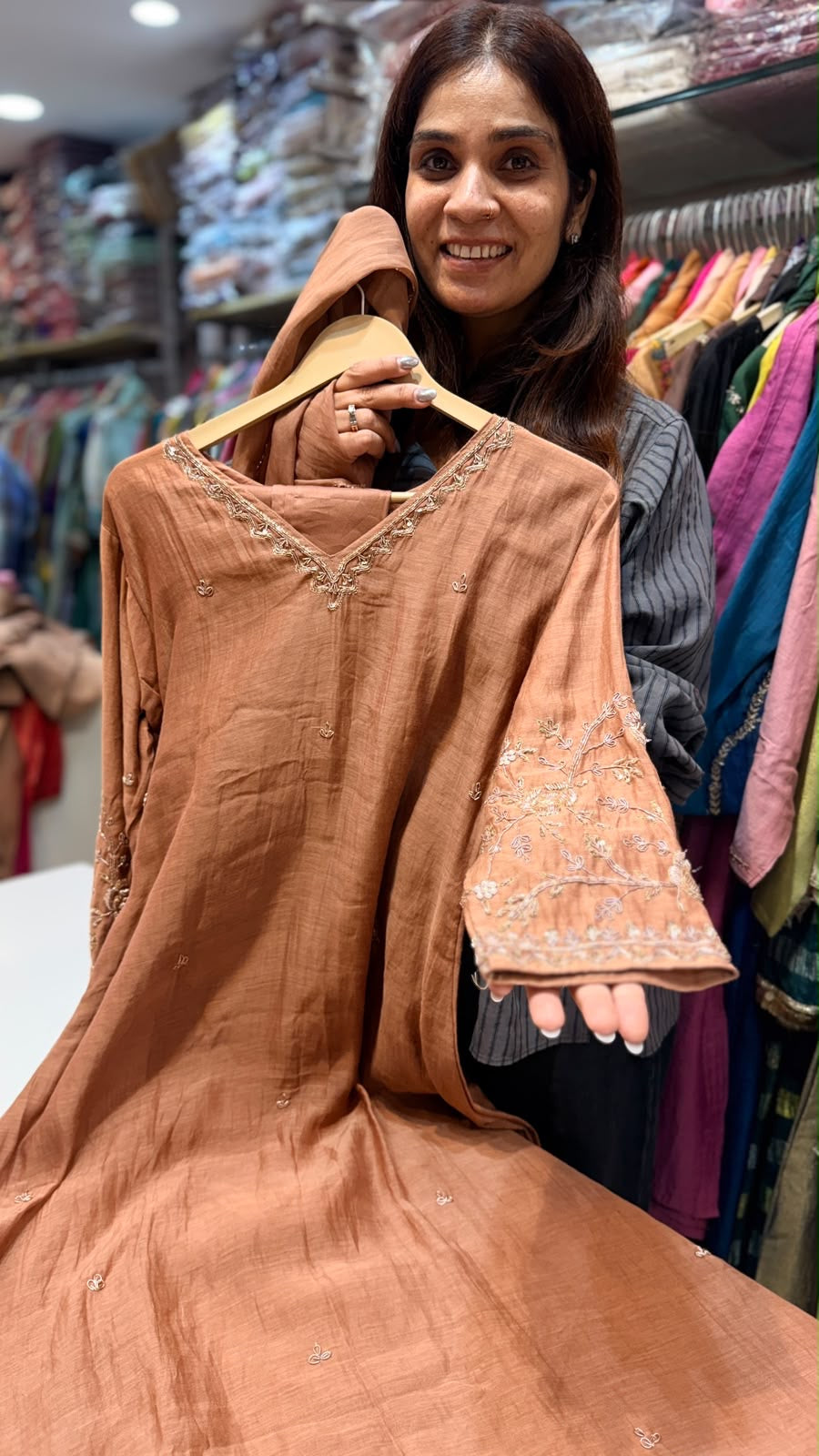 The Copper Code – Mul Chanderi Suit Set