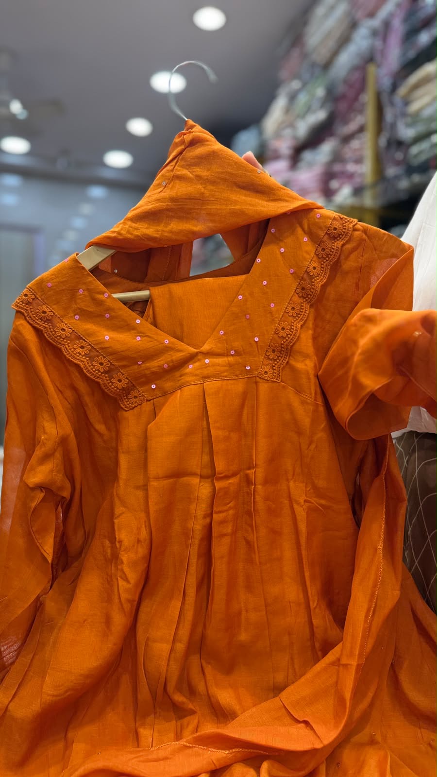 Amber Orchard Mul Chanderi Collection