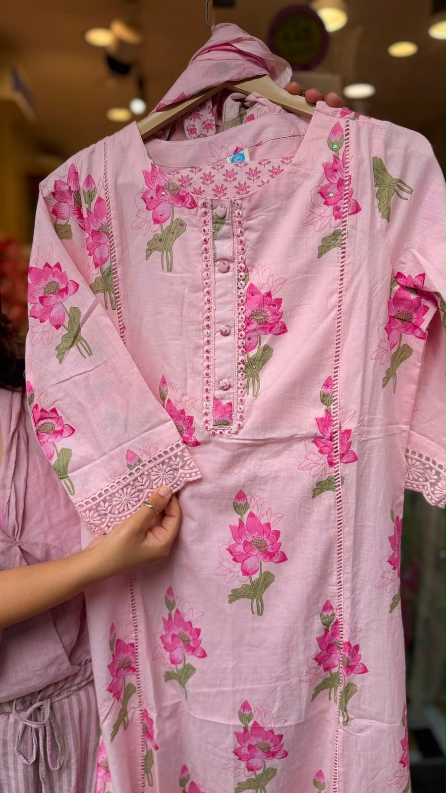 Lotus Whisper Mul Cotton Suit Set