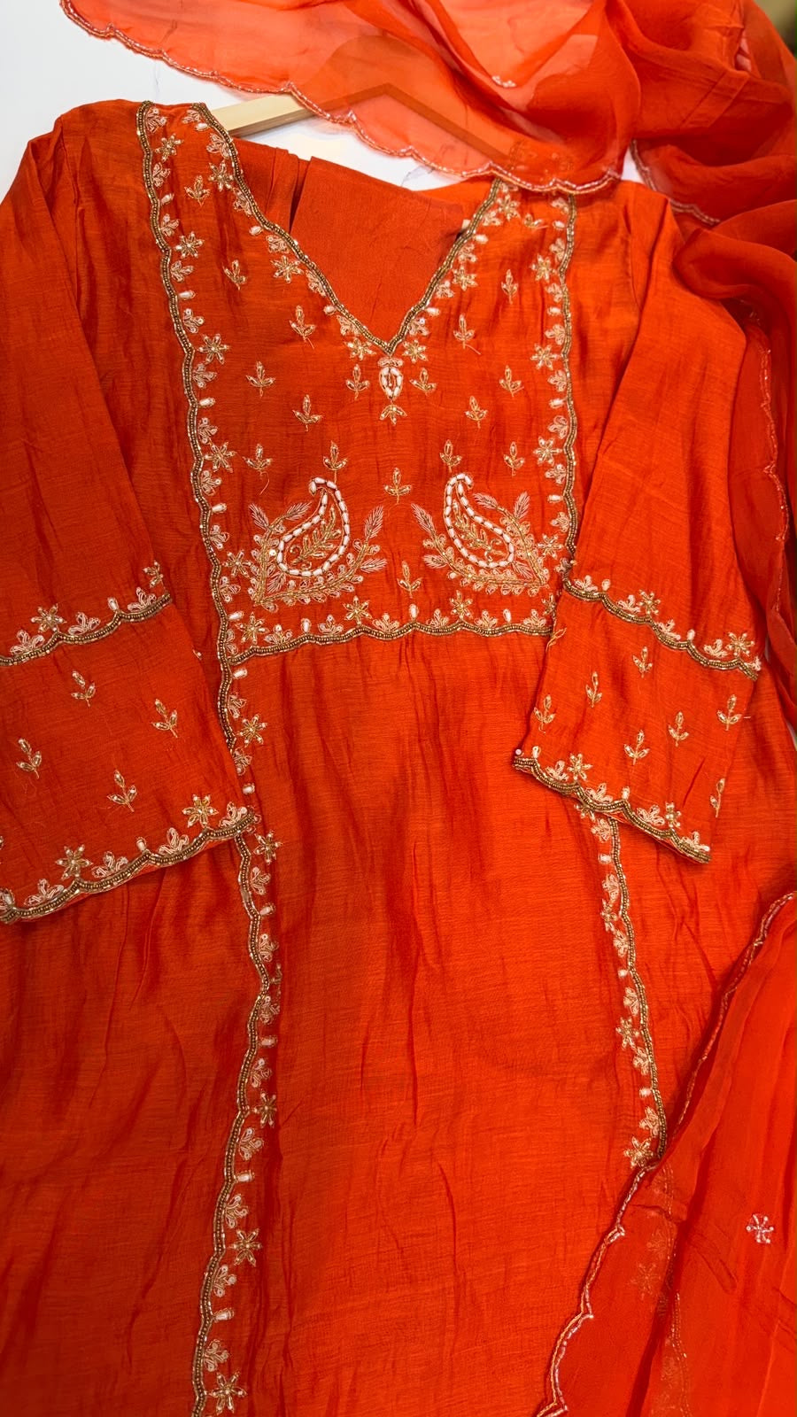 Two Shades of Splendour – Embroidered Festive Suit Set ✨