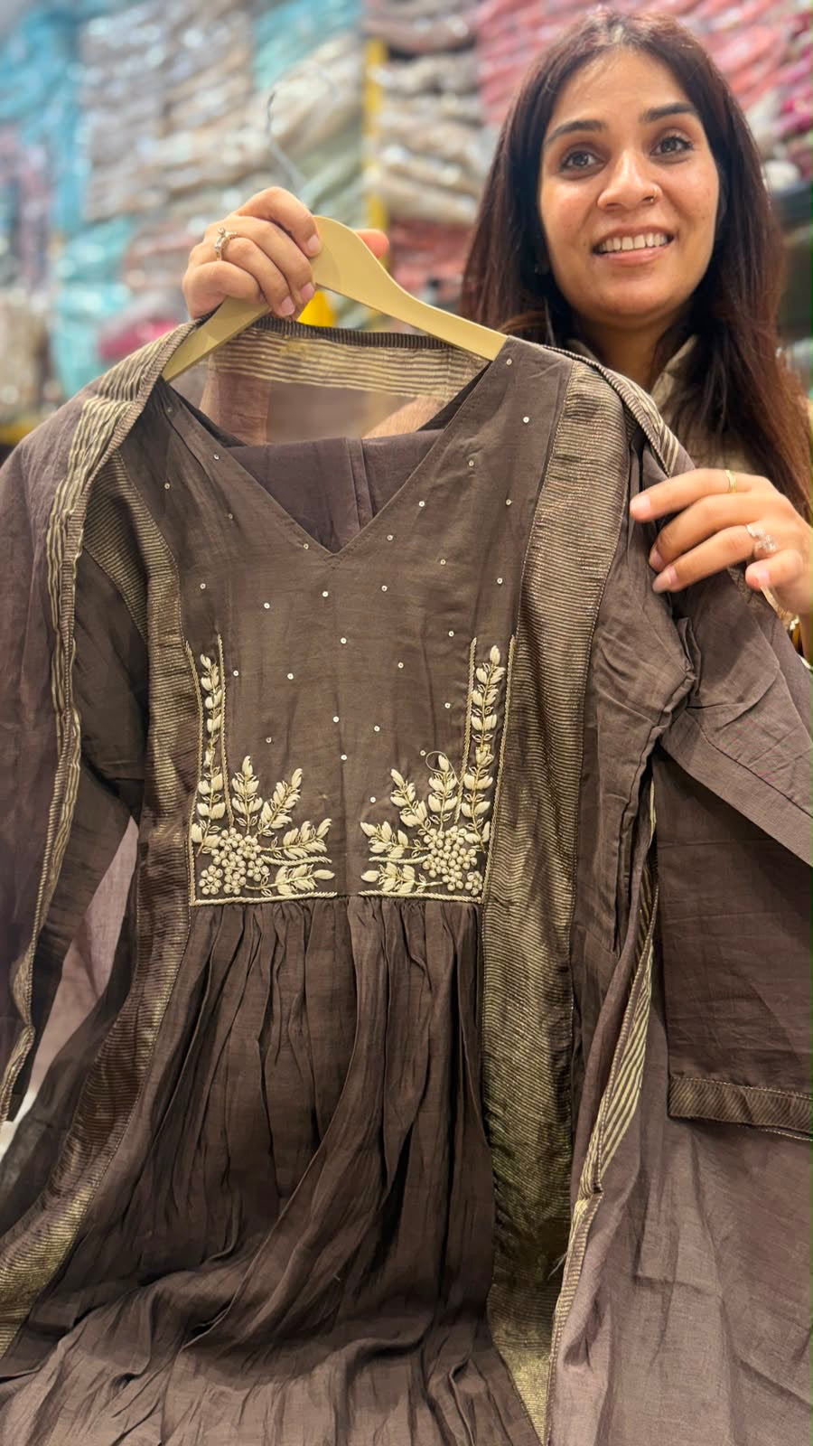 Saanjh-e-Noor Mul Chanderi - Luxe