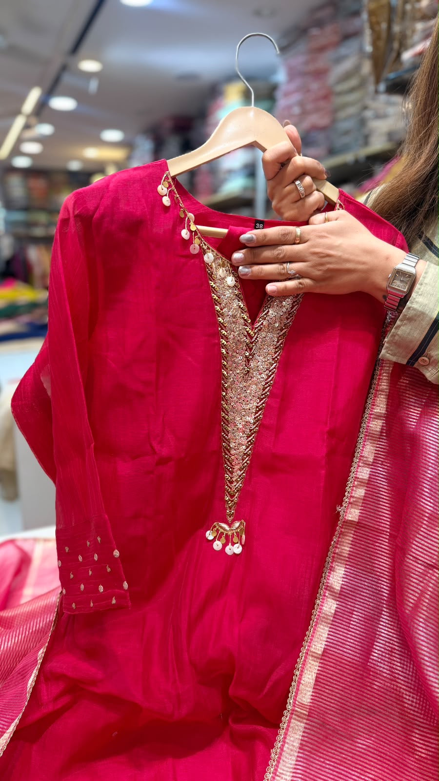 Dipped in Radiance – Mul Chanderi Suit Set