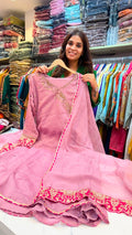 Rosé Royale – Angrakha Mul Chanderi Suit Set