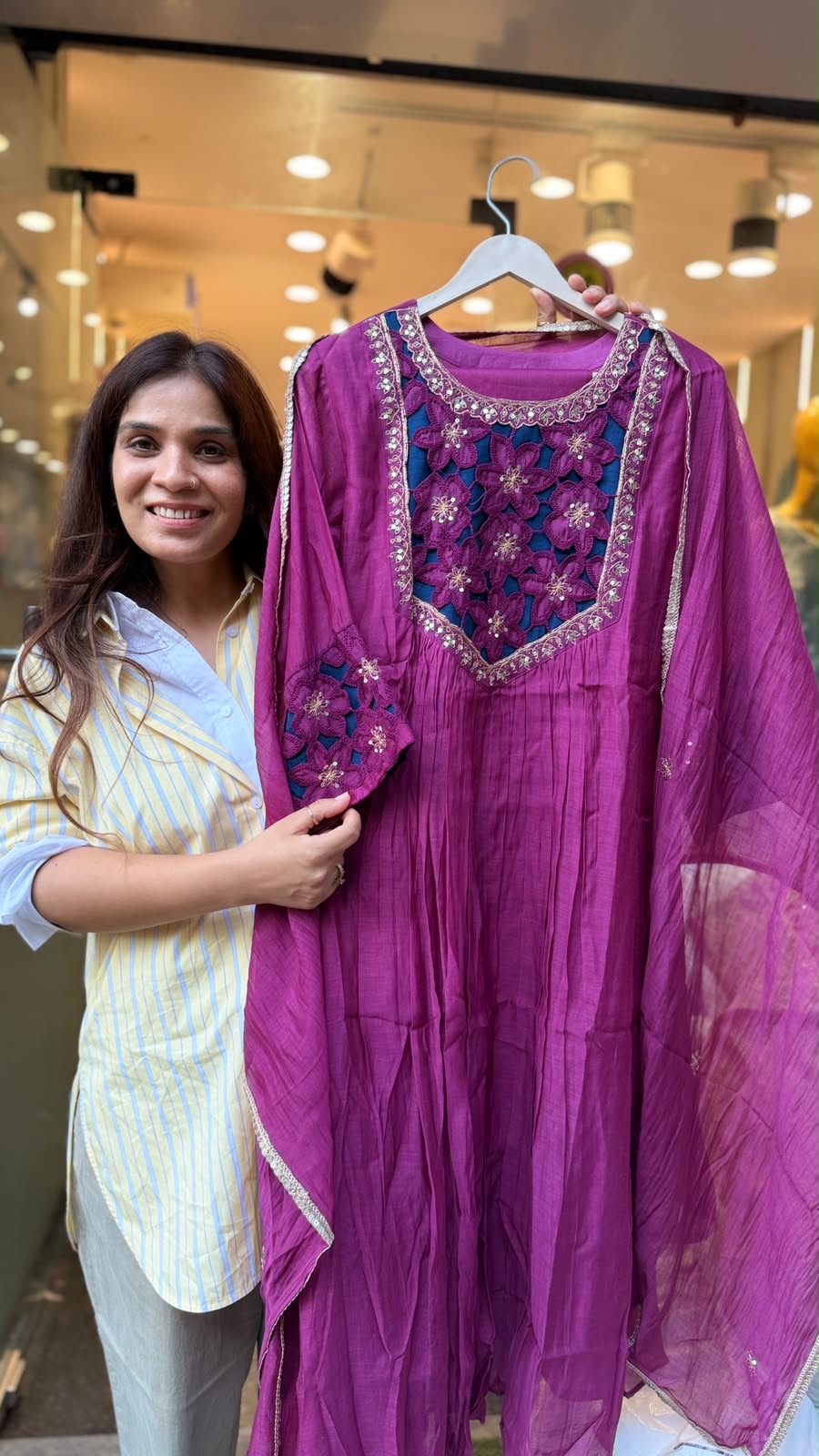 Scarlet Society - Luxe Cutwork Mul Chanderi Suit Set