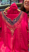 The Contrast Crown – Mul Chanderi Suit Set