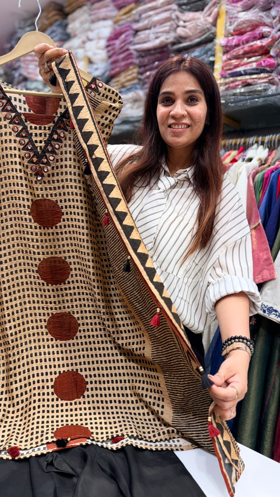 Rust Echo Kaftan Ensemble