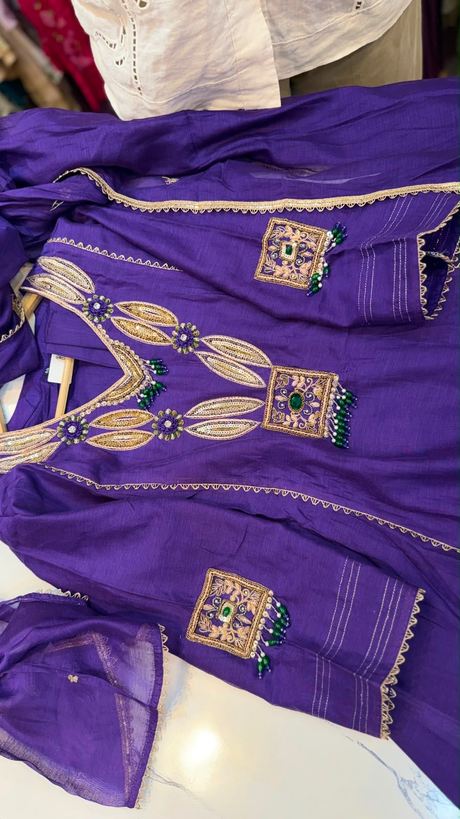 Royalty, With a Little Swing – Embellished Mul Chanderi