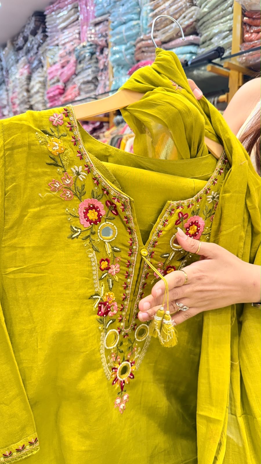 Aafreen Mirrorwork Mul Cotton Ensemble