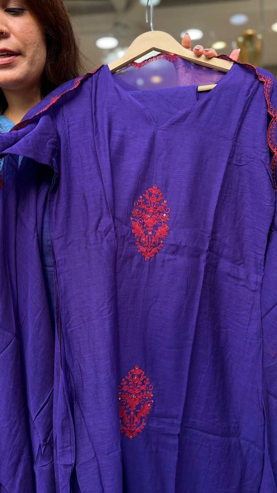 The Colour Correspondence – Mul Chanderi Suit Set