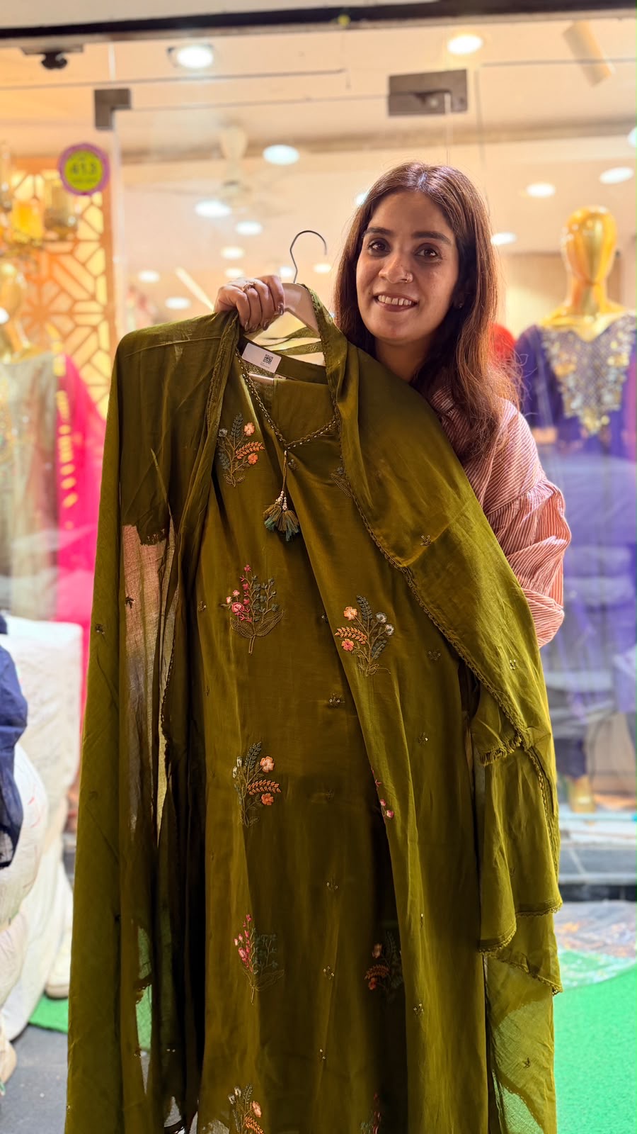 Midnight in Bloom – Mul Cotton Suit Set