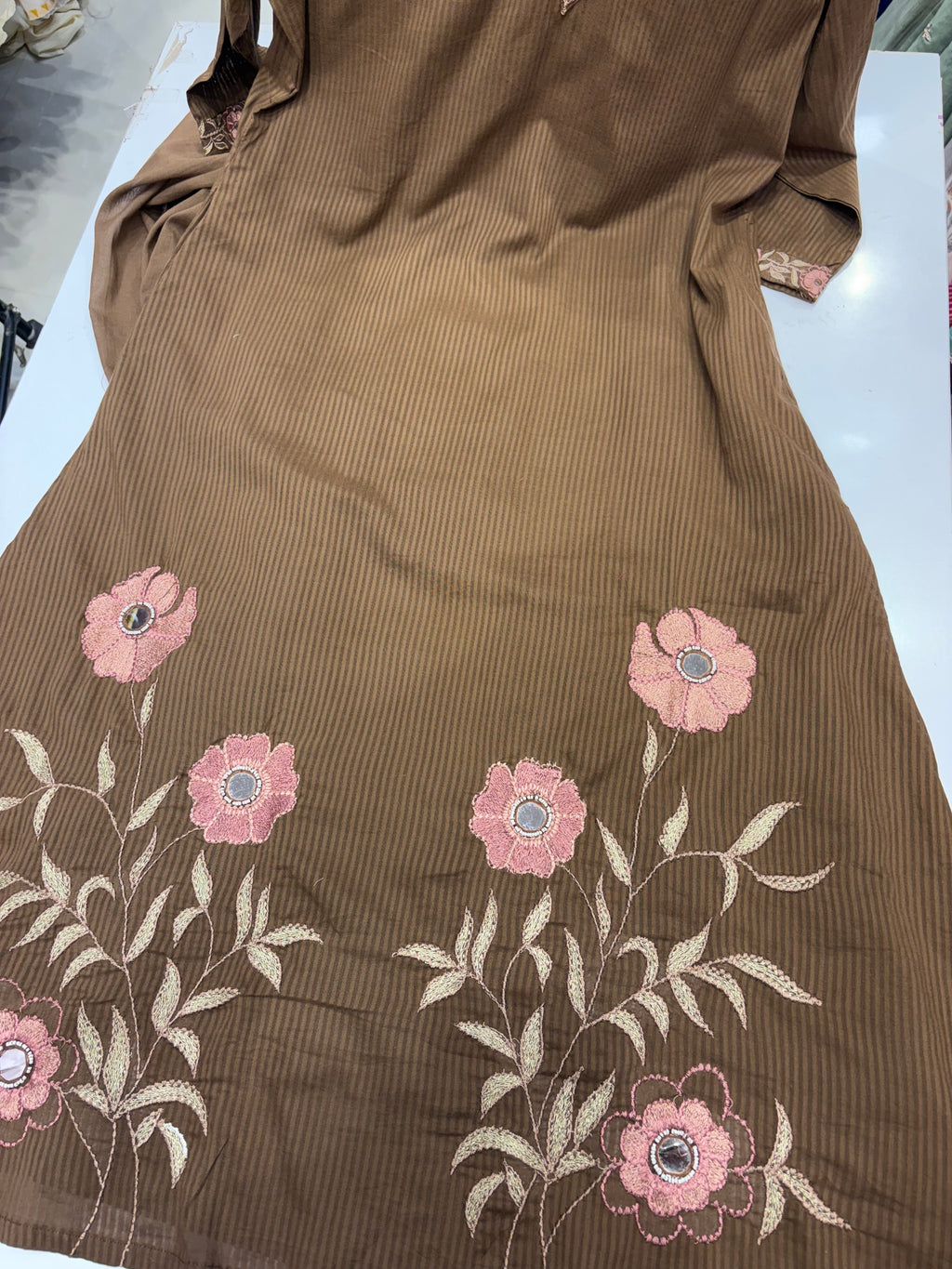 Cocoa Blossom – Embroidered Suit Set