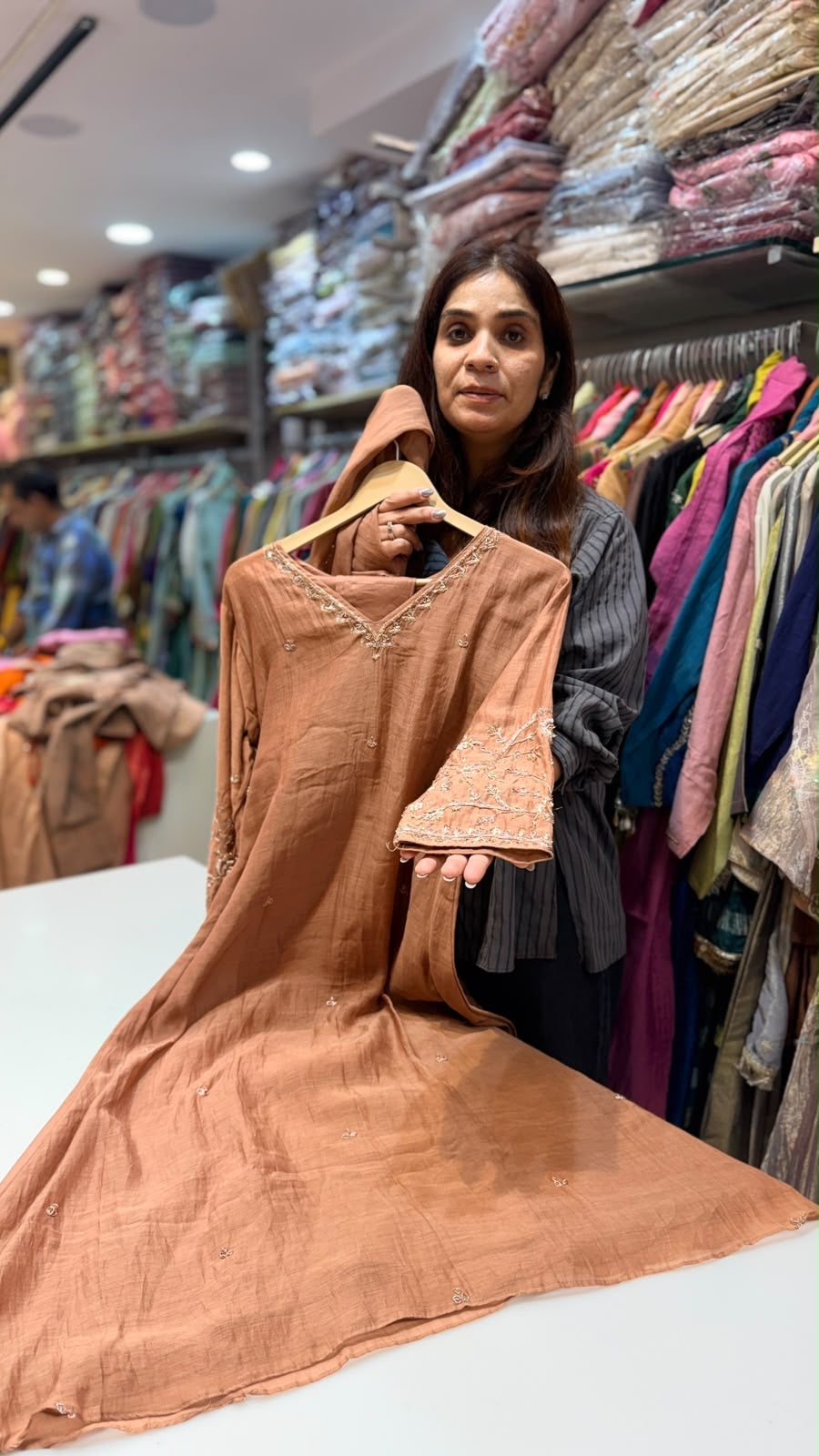 The Copper Code – Mul Chanderi Suit Set