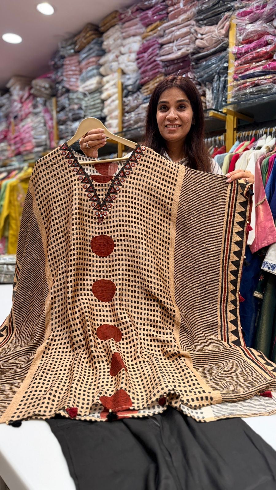 Rust Echo Kaftan Ensemble