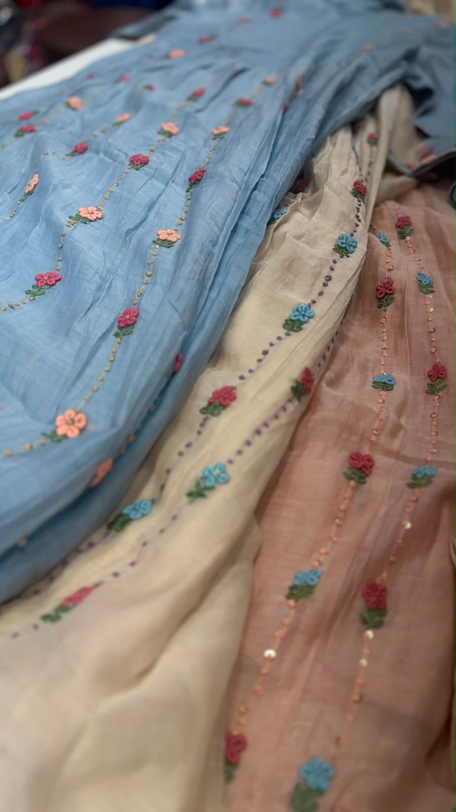 The Floral Cadence - Mul Chanderi Luxe