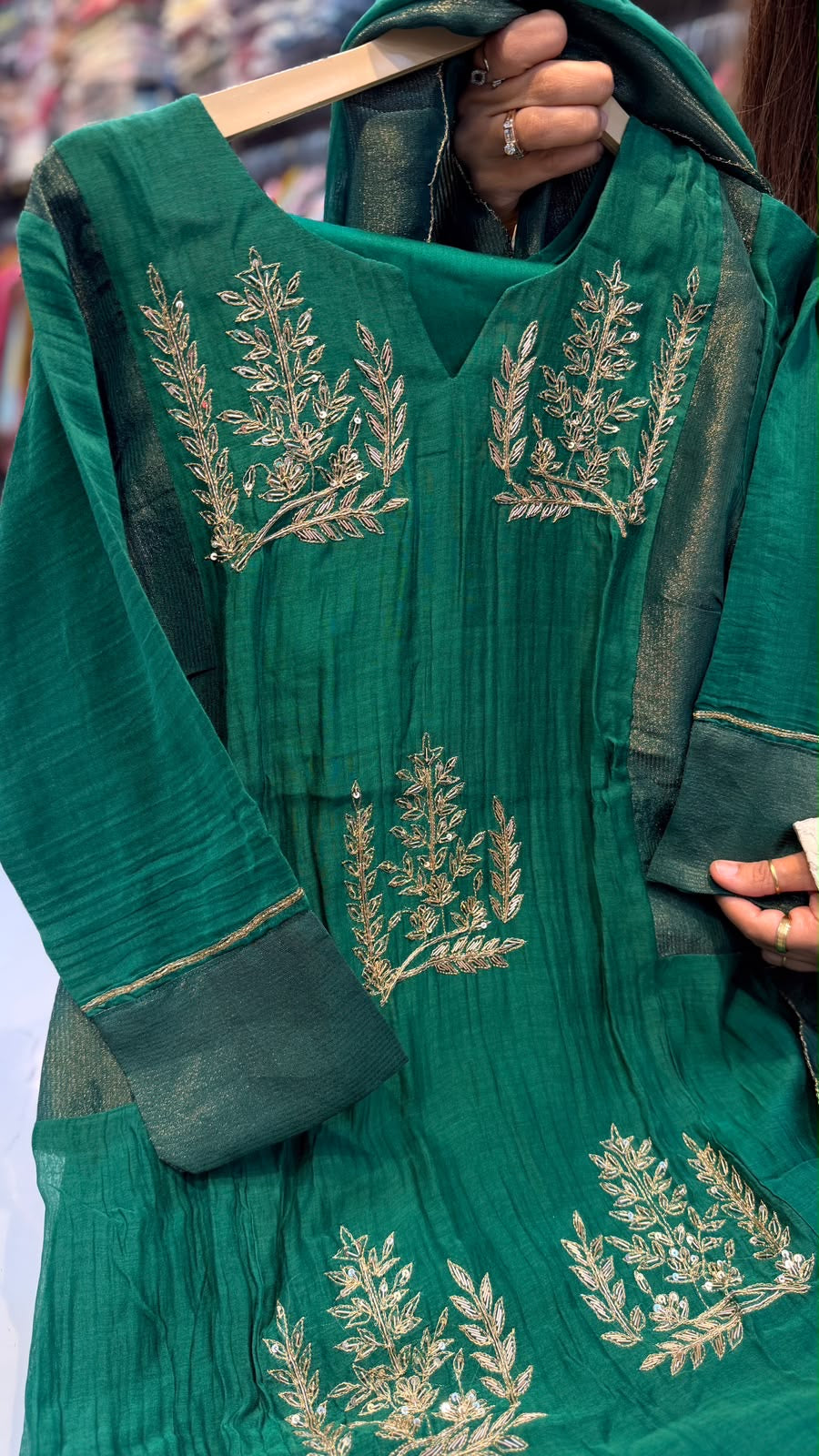 Botanical Alchemy – Mul Chanderi Suit Set