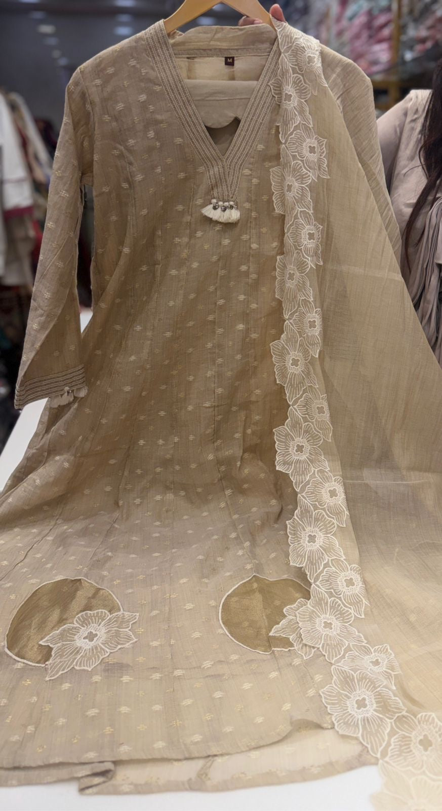 Camilla Jamdani Mul Chanderi Suit Set