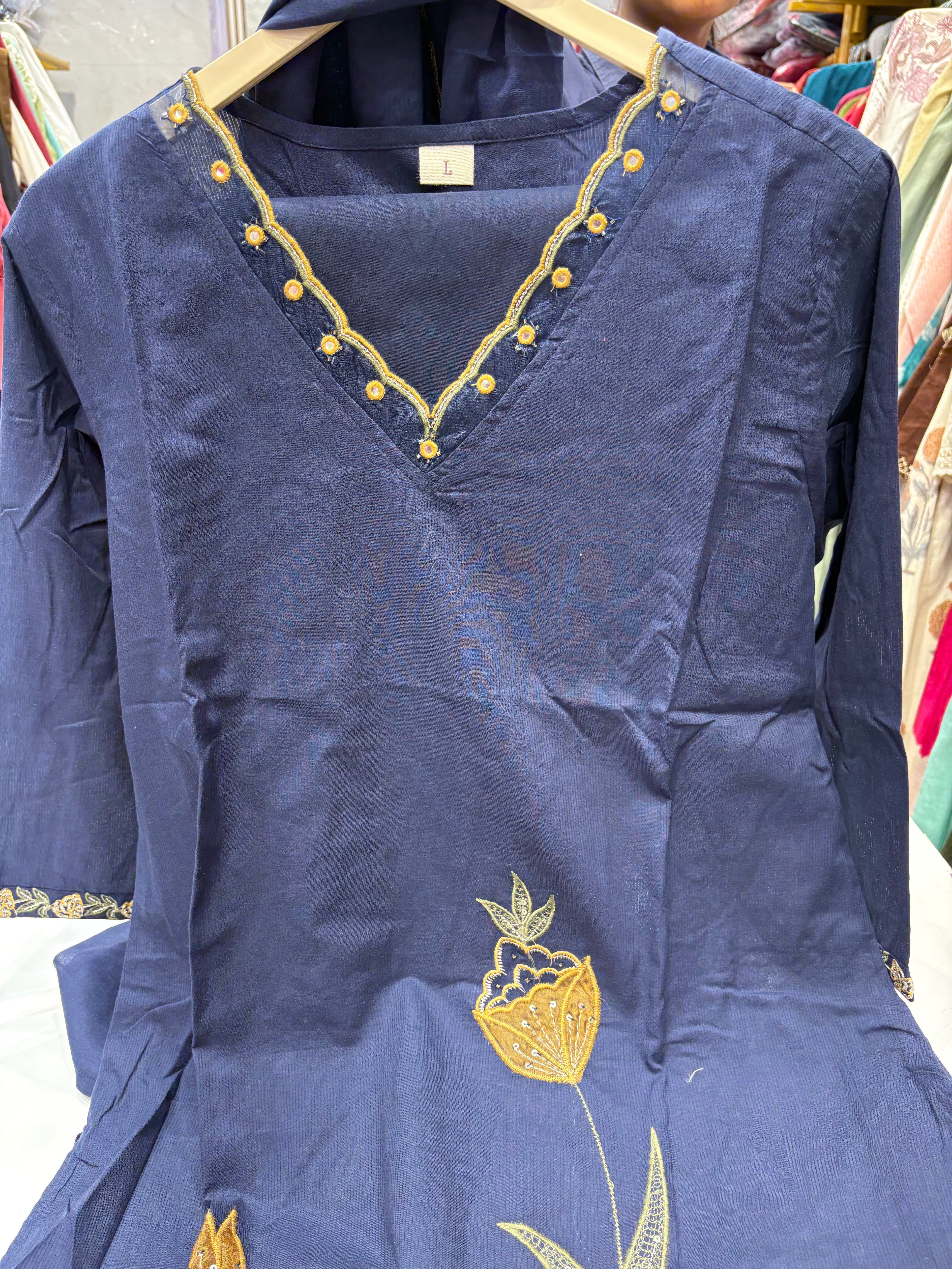 Midnight Botanica – Embroidered Suit Set