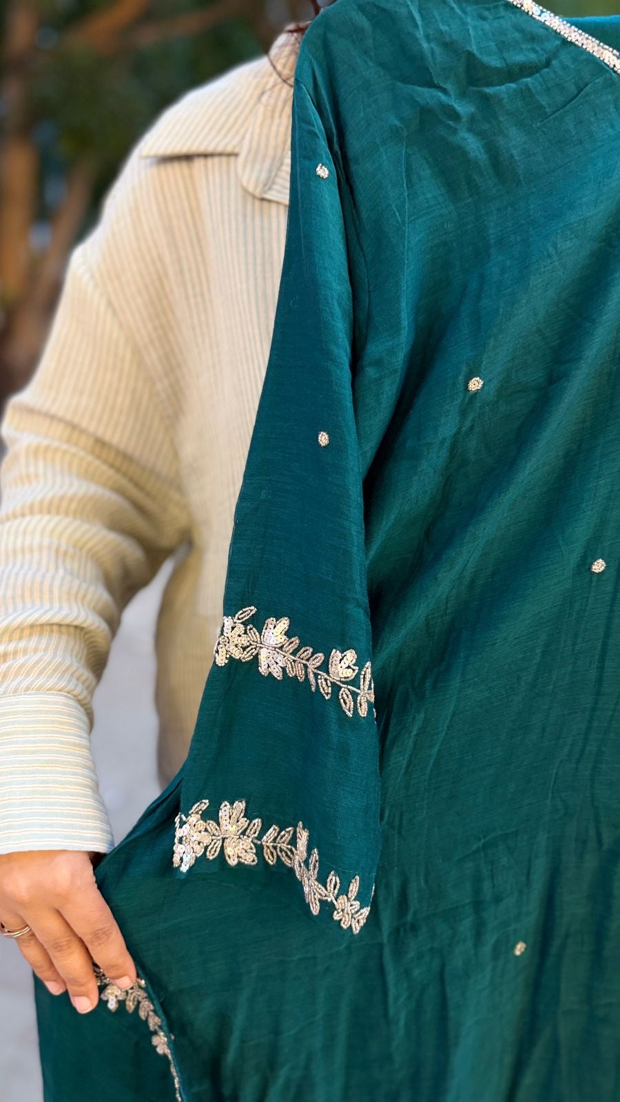 Starlit Grace Mul Chanderi
