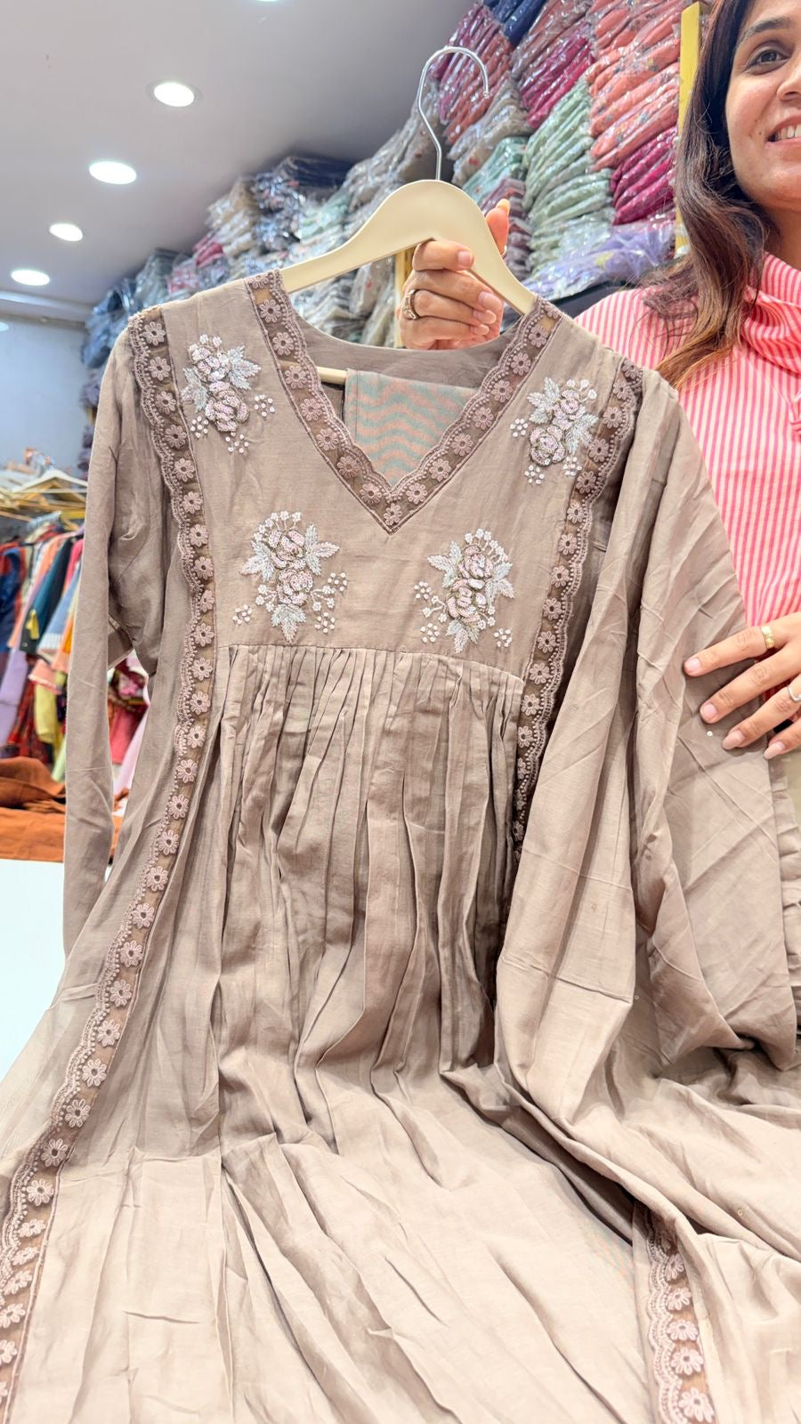 Rosé Thread Mul Chanderi Series