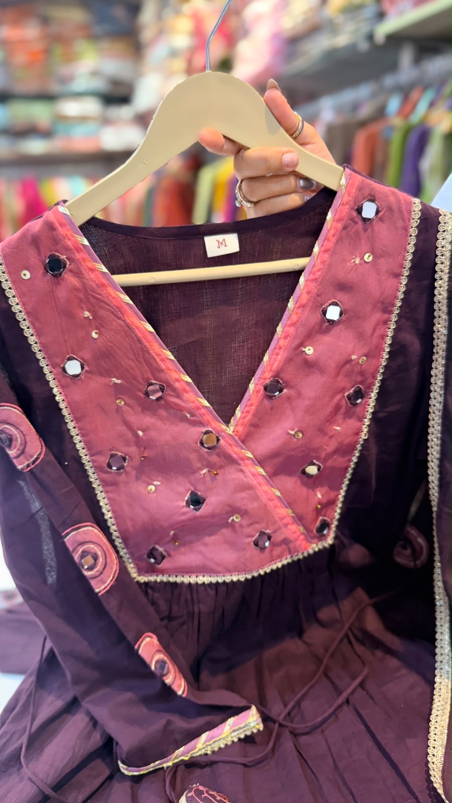 Two Tones, One Rhythm – Mul Chanderi Suit Set