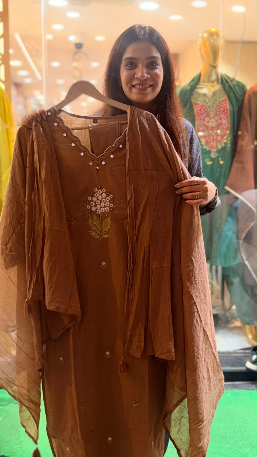 Petals, Precisely Placed – Embroidered Suit Set