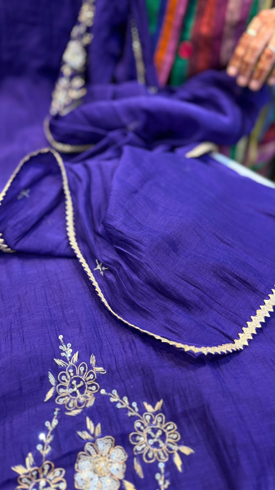 A Little Gold, A Lot of Grace – Embroidered Festive Suit Set